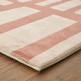 Brown Abstract Block Memory Foam Rug