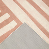 Brown Abstract Block Memory Foam Rug