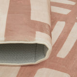 Brown Abstract Block Memory Foam Rug