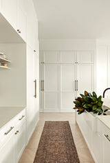 Rustic Floral Fringed Rug