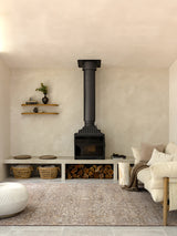 Rustic Floral Fringed Rug