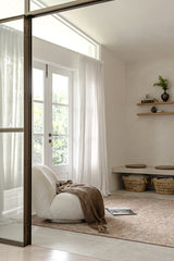 Rustic Floral Fringed Rug