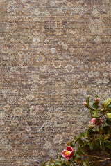 Rustic Floral Fringed Rug