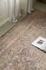 Rustic Floral Fringed Rug