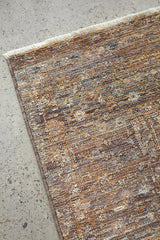 Rustic Floral Fringed Rug