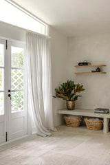 Art Deco Raking Linen Rug