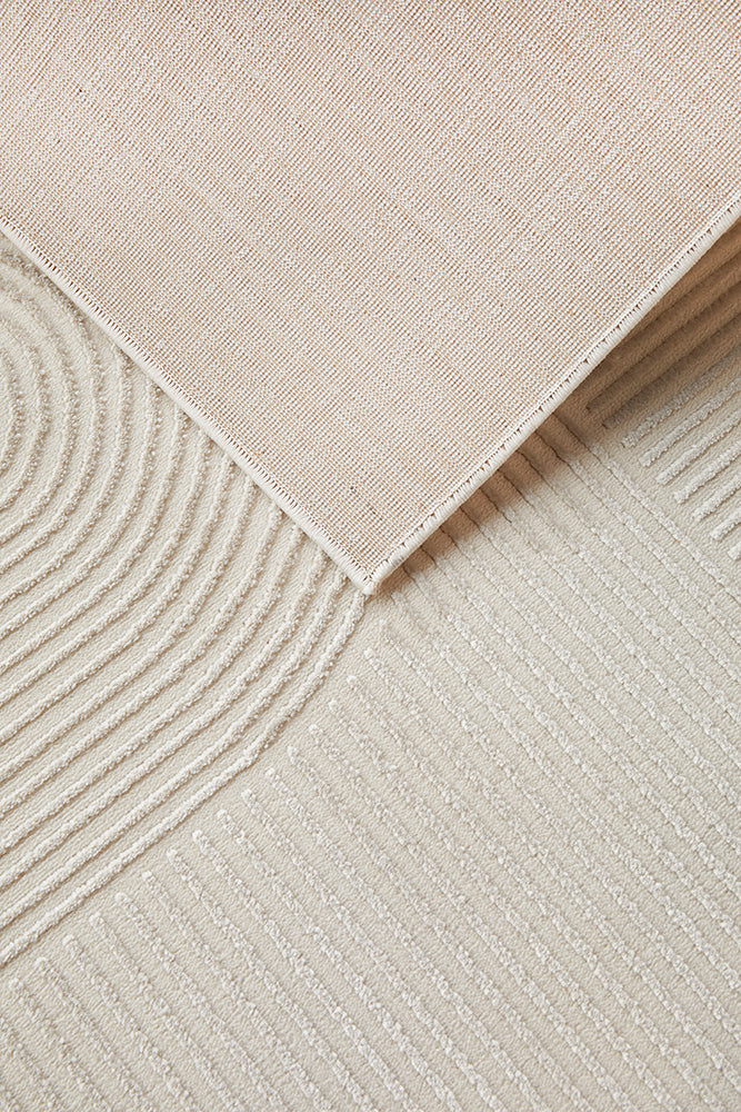 Art Deco Raking Linen Rug