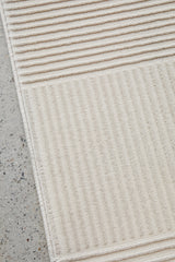 Art Deco Raking Linen Rug