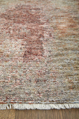 Darren Palmer Sunset Drift Rust Transitional Fringed Rug