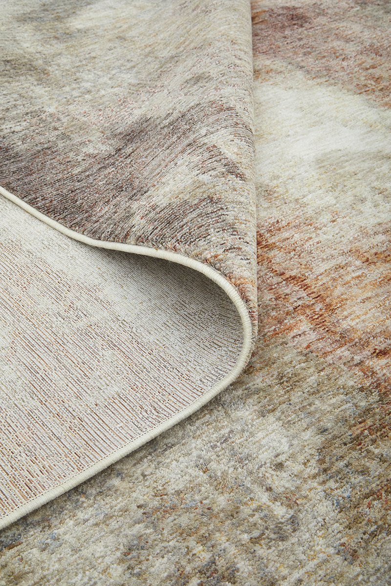 Darren Palmer Sunset Drift Rust Transitional Fringed Rug