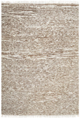 Terra Brown Wool Fringe Rug