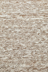 Terra Brown Wool Fringe Rug