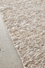 Terra Brown Wool Fringe Rug