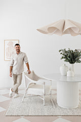 Terra Silver Wool Fringe Rug