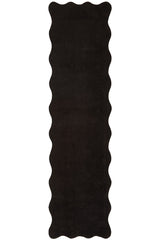 Waveform Black Washable Rug