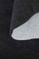 Waveform Black Washable Rug