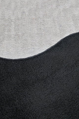 Waveform Black Washable Rug
