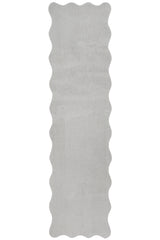 Waveform Silver Washable Rug