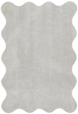 Waveform Silver Washable Rug