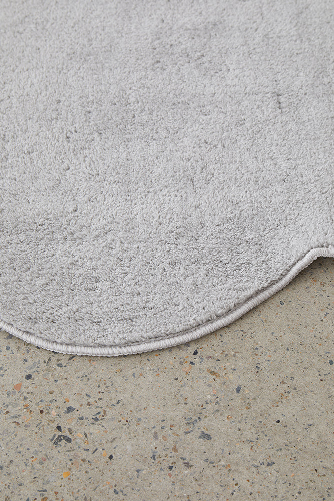 Waveform Silver Washable Rug