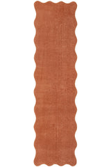 Waveform Terracotta Washable Rug