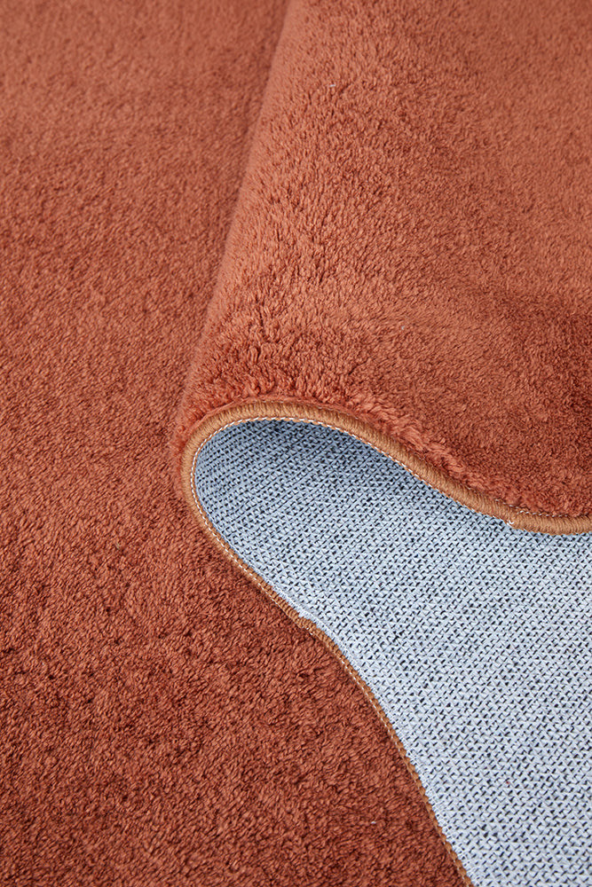 Waveform Terracotta Washable Rug