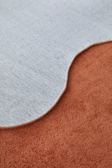 Waveform Terracotta Washable Rug