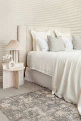 Emma Blomfield Haze Slate Rug – Abstract Layers