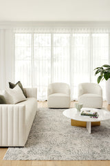 Emma Blomfield Plume Frost Rug – Soft Organic Motif