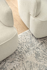 Emma Blomfield Plume Frost Rug – Soft Organic Motif