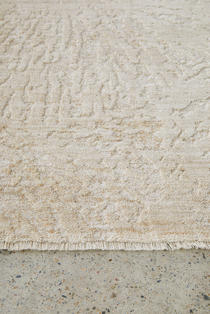 Emma Blomfield Plume Oat Rug – Soft Organic Motif