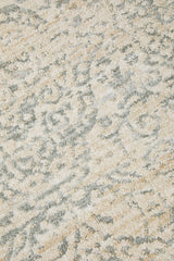 Emma Blomfield Veil Blue Rug – Ivory Lace Motif