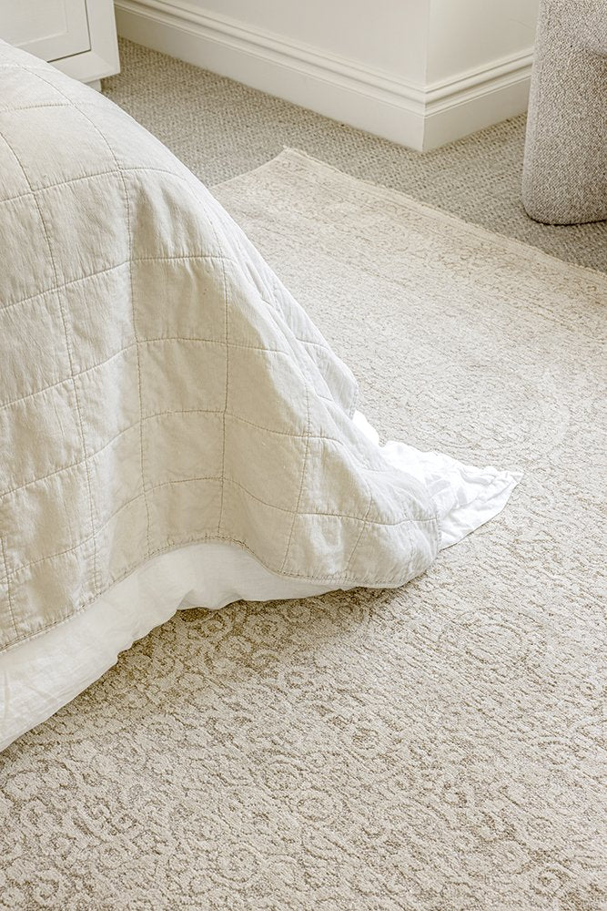 Emma Blomfield Veil Natural Rug – Ivory Lace Motif – Lost Design ...