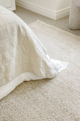 Emma Blomfield Veil Natural Rug – Ivory Lace Motif