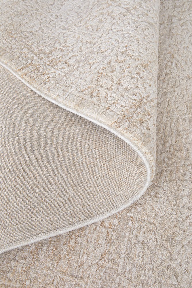 Emma Blomfield Veil Natural Rug – Ivory Lace Motif