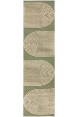 Astria Cream and Green Texture Rug