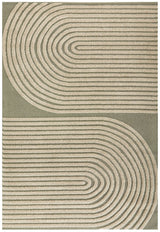 Astria Cream and Green Texture Rug