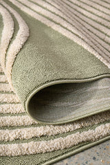 Astria Cream and Green Texture Rug