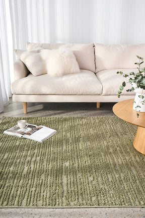 Astrid Zuri Green Texture Rug - Lost Design Society