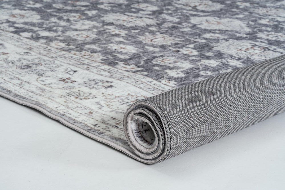 Verve Floral Antique Grey Rug