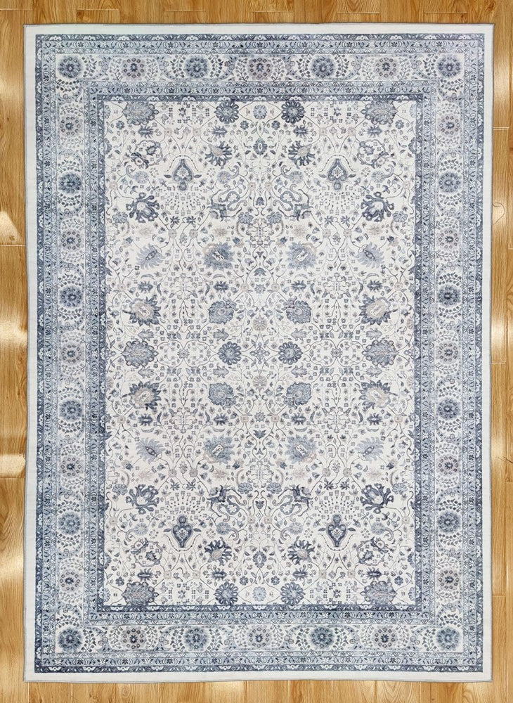 Verve Botanical Blue and Creme Rug