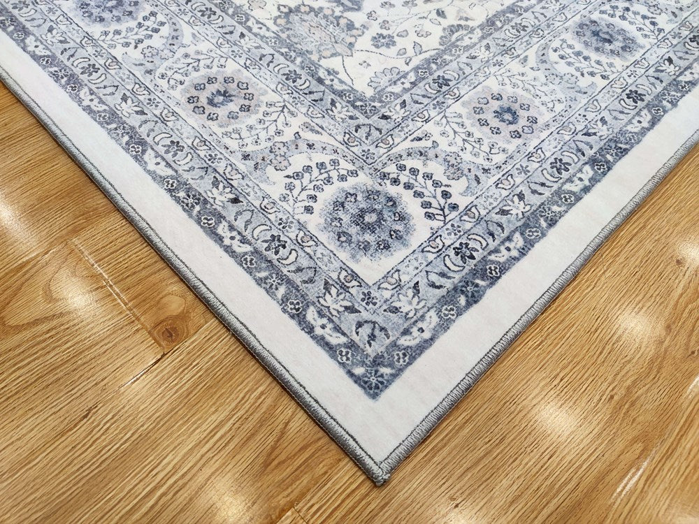 Verve Botanical Blue and Cream Rug