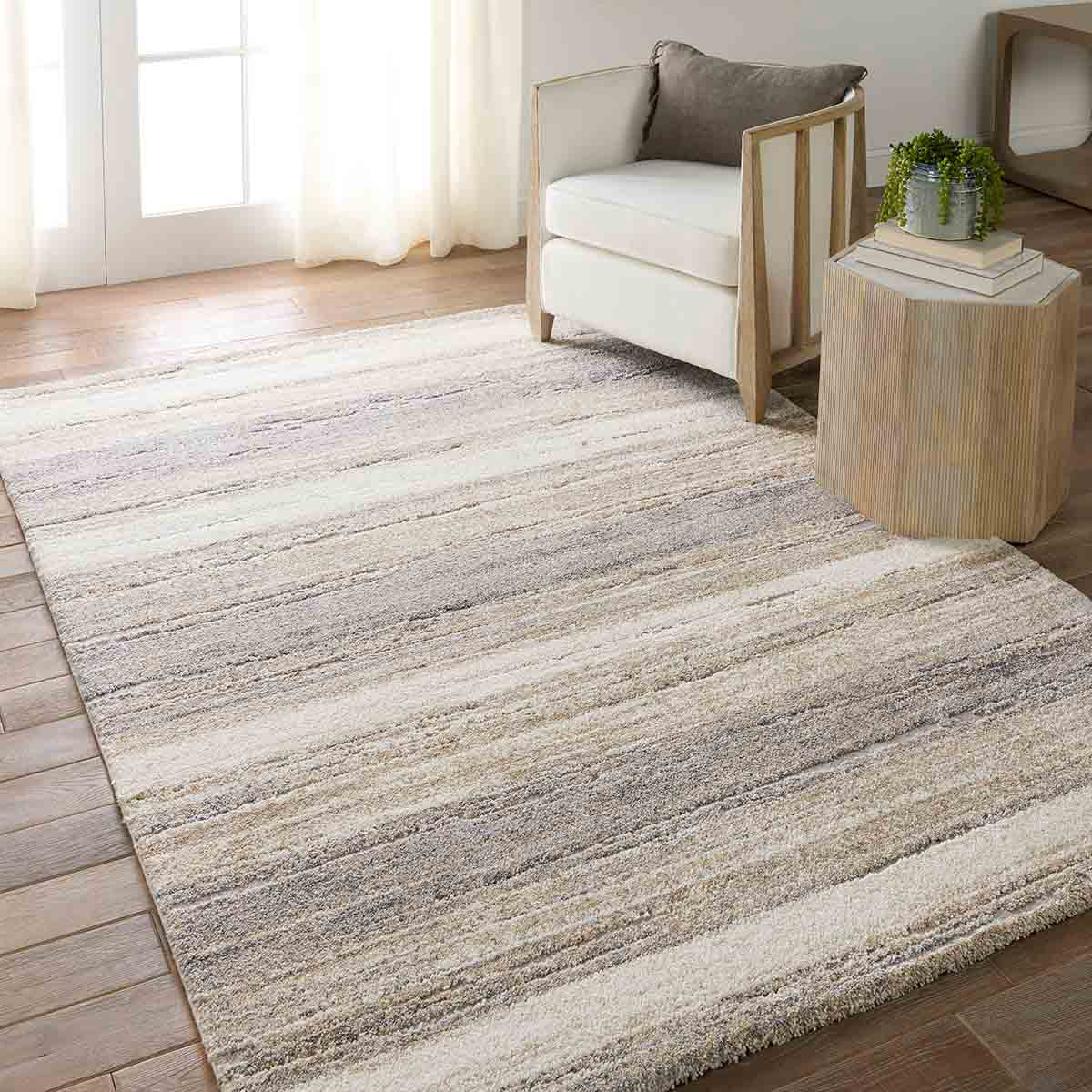 Stella Silver Abstract Rug