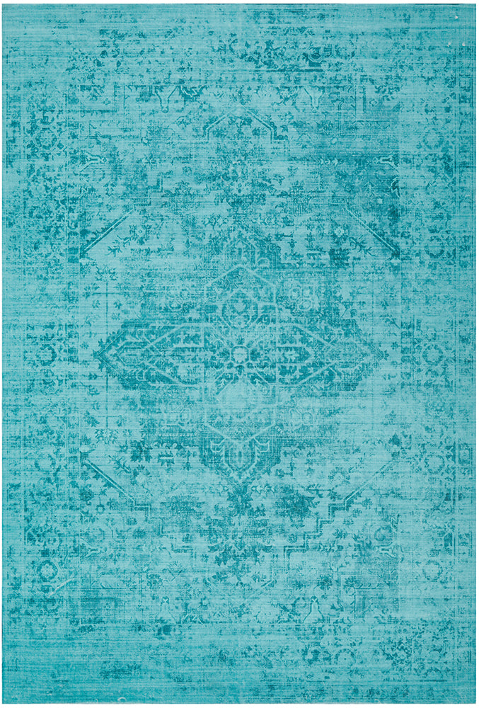 Teal Topaz Washable Rug