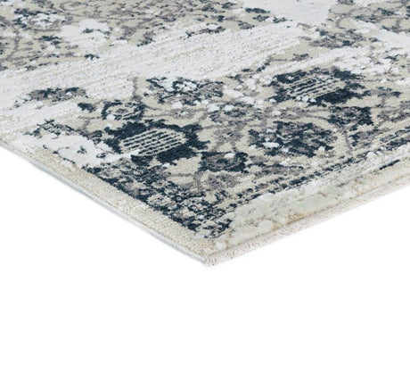 Sia Steel Transitional Fringe Rug