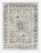 Sia Medallion Transitional Fringe Rug