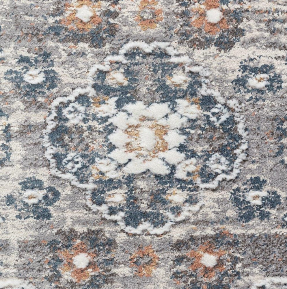 Sia Medallion Transitional Fringe Rug