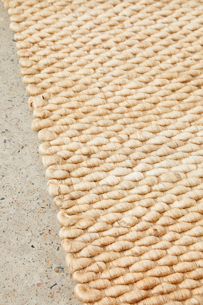 Honeycomb Natural Jute Rug