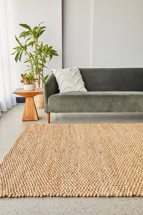 Honeycomb Natural Jute Rug - Lost Design Society