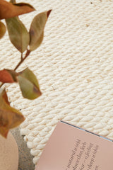 Honeycomb Natural Bleach Jute Rug